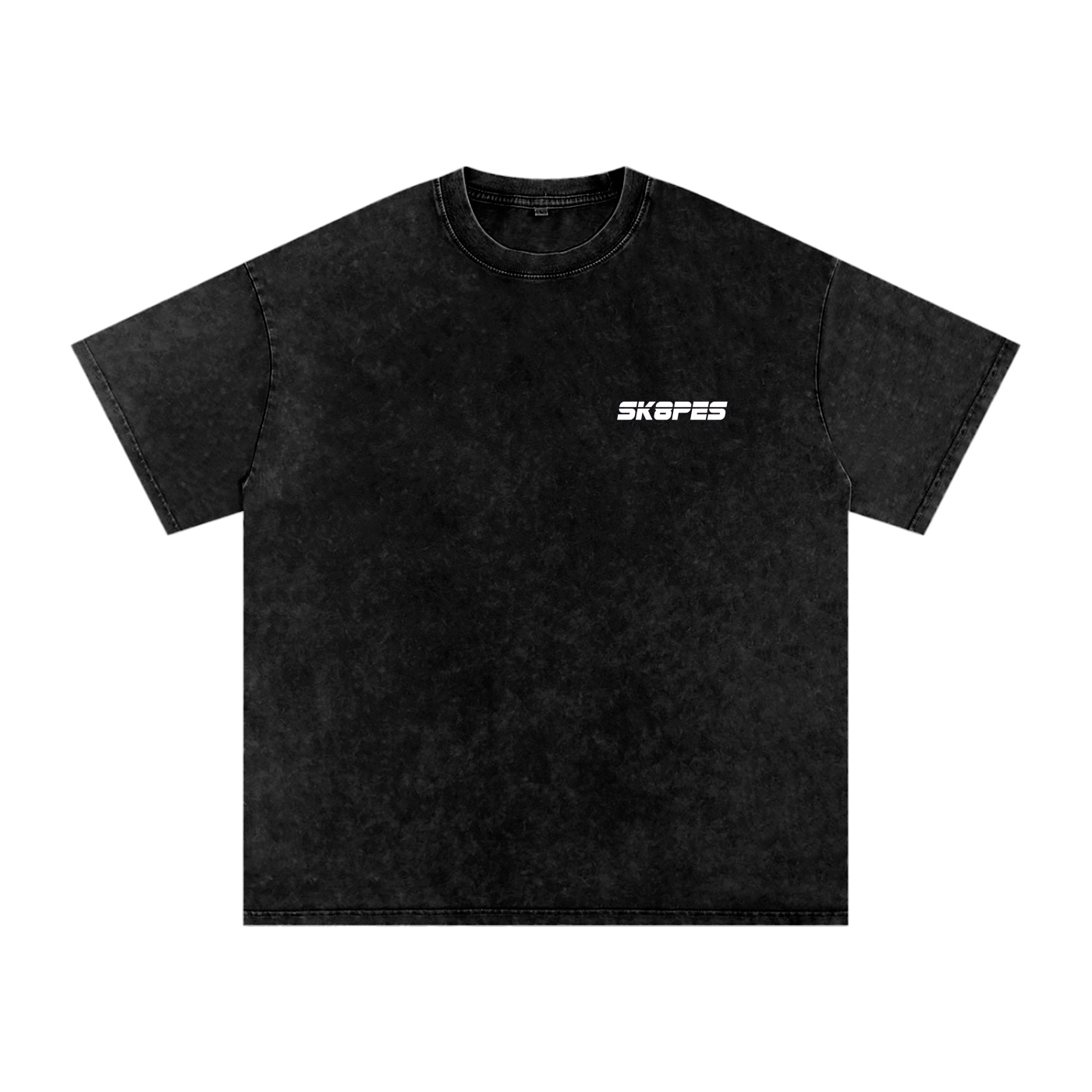 Snow Washed Oversized Cotton T-Shirt front