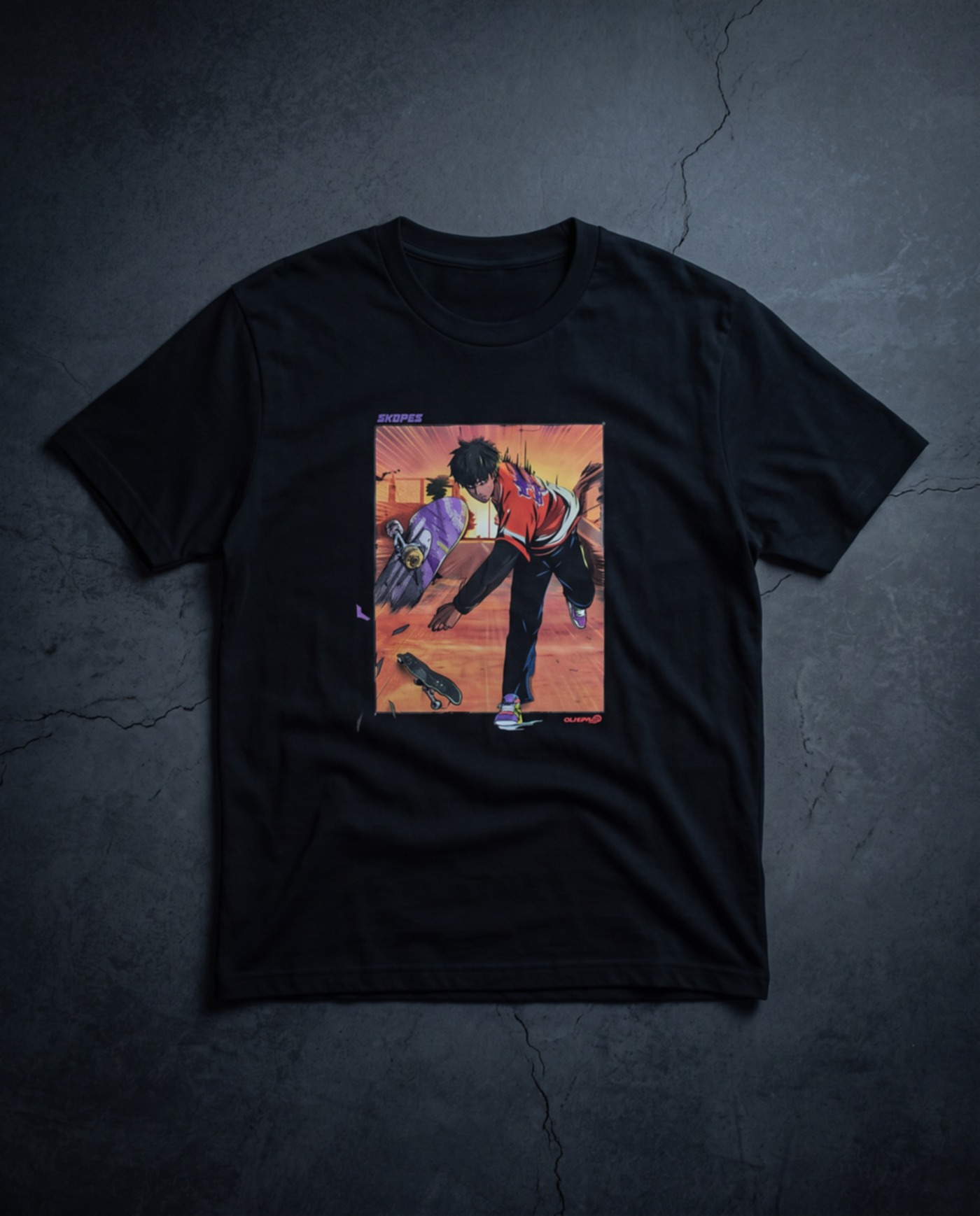 SK8PES essential cotton black front
