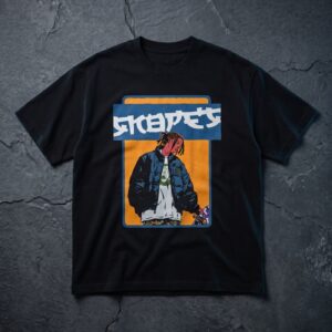 SK8PES unisex oversized black front