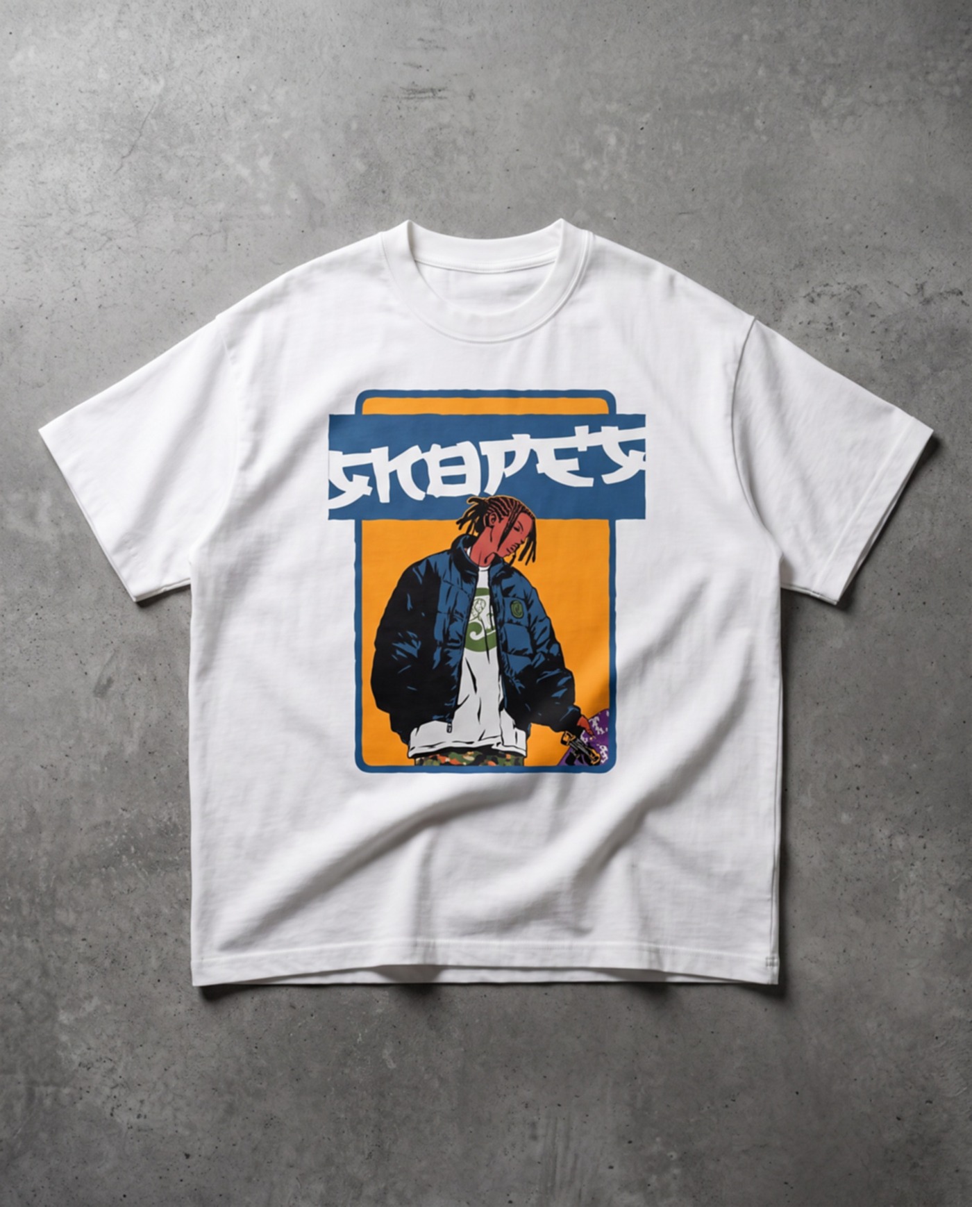 SK8PES unisex oversized white front