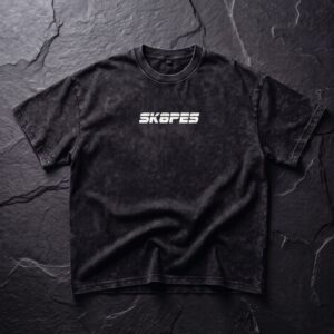 SK8PES vintage wash black front